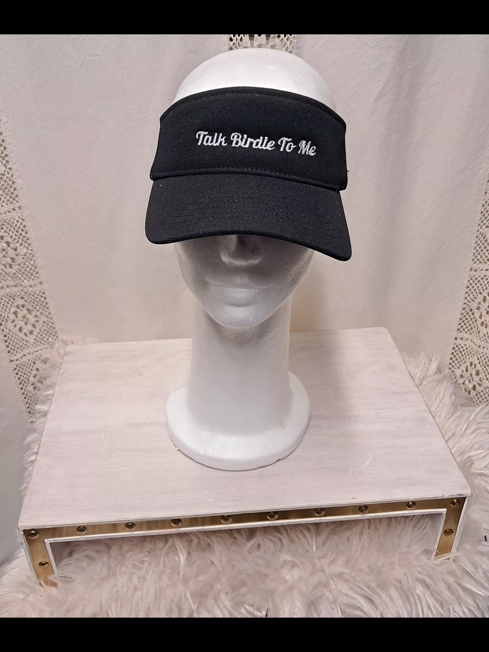 Unisex Embroidered "Talk Birdie To Me" Golf Visor OS Adjustable